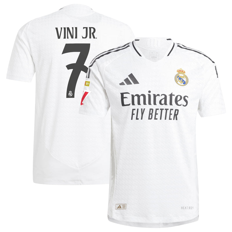 Vini Jr. Real Madrid adidas 2024/25 Home Authentic Player Jersey - White