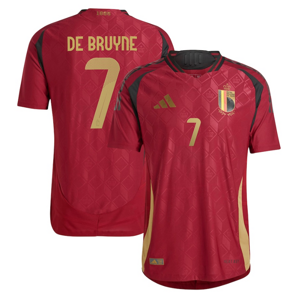 Kevin De Bruyne Belgium National Team adidas 2024 Home Authentic Player Jersey - Burgundy