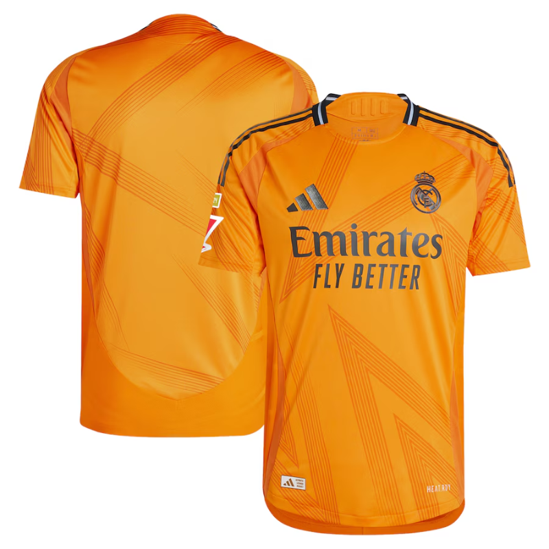 Real Madrid adidas 2024/25 Away Authentic Jersey - Orange