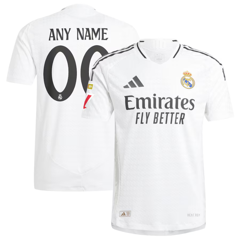 Real Madrid adidas 2024/25 Home Authentic Custom Jersey - White