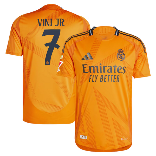 Vini Jr. Real Madrid adidas 2024/25 Away Authentic Jersey - Orange